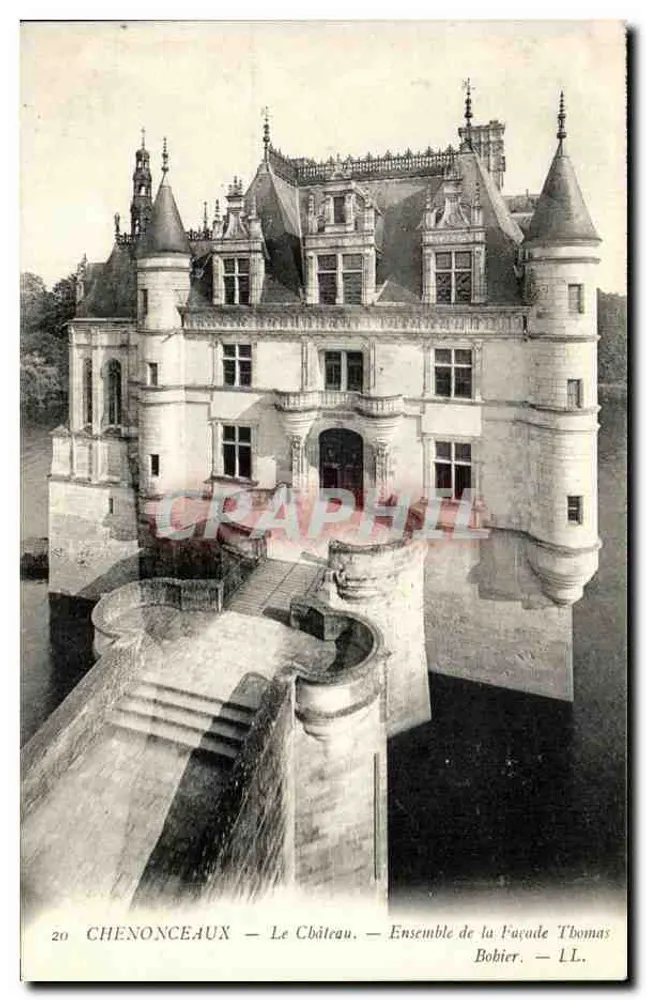 Chenonceaux — O Castelo — Conjunto da Fachada Thomas Bobier — LL. n°20 - Frente