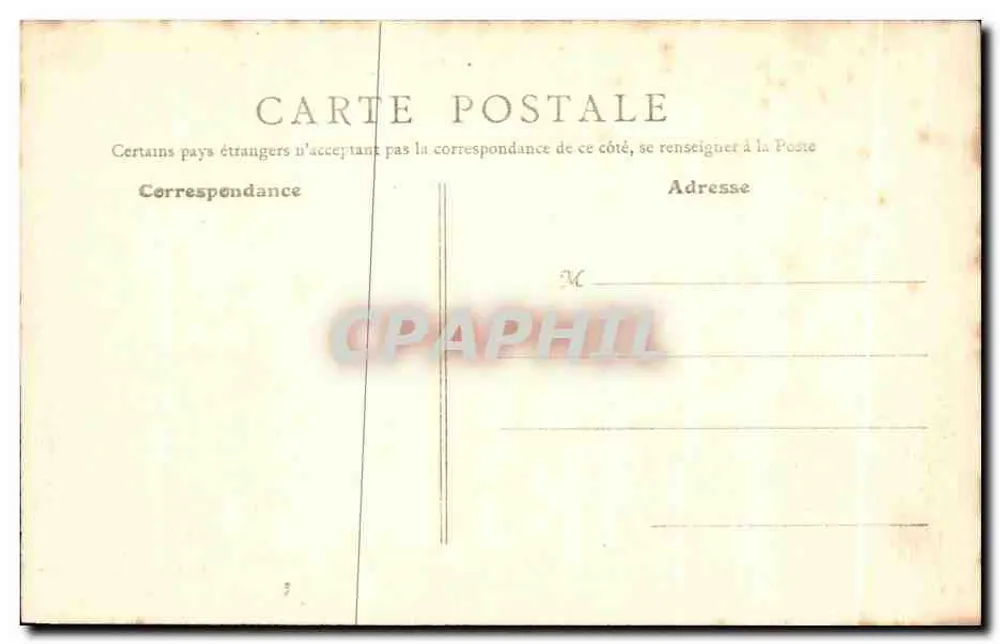 Écouen — Schloss der Ehrenlegion, Seite der Terrasse — Desjardins, pap., Écouen - Rückseite