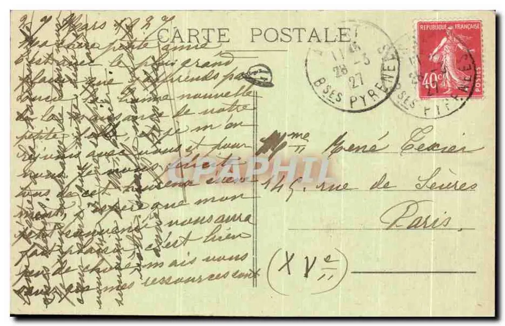 Assat (B.P.) — Il Castello - Villa Salle — Cl. Gratiolet Pessac - Verso