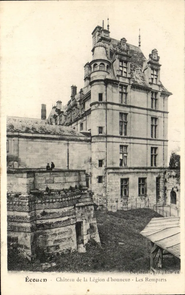 Écouen - Schloss der Ehrenlegion - Die Mauern — Desjardins, Papier Écouen - Vorderseite