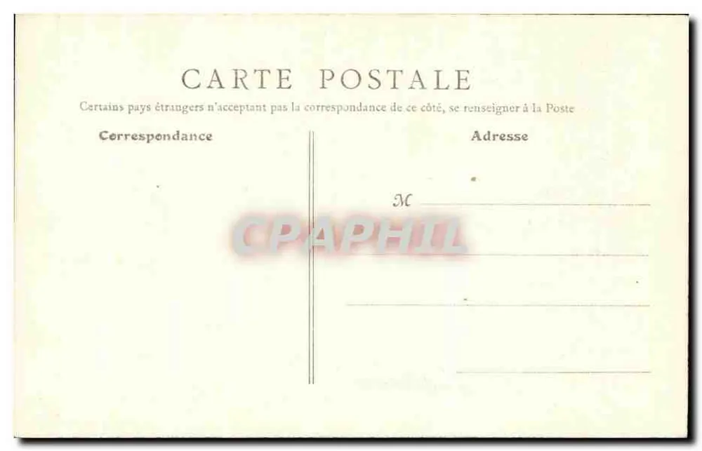 Écouen - Schloss der Ehrenlegion - Die Mauern — Desjardins, Papier Écouen - Rückseite