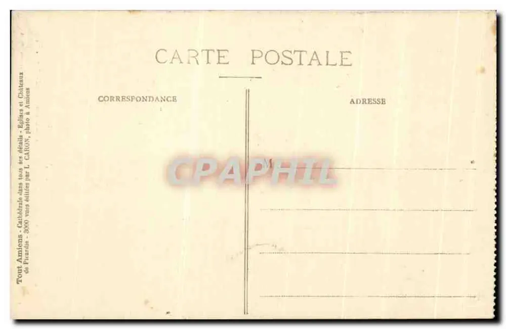 Amiens - Kathedrale - Die Kirchenschiff und Chorbanken — Objectif Lacour-Berthiot, n° 173 - Rückseite
