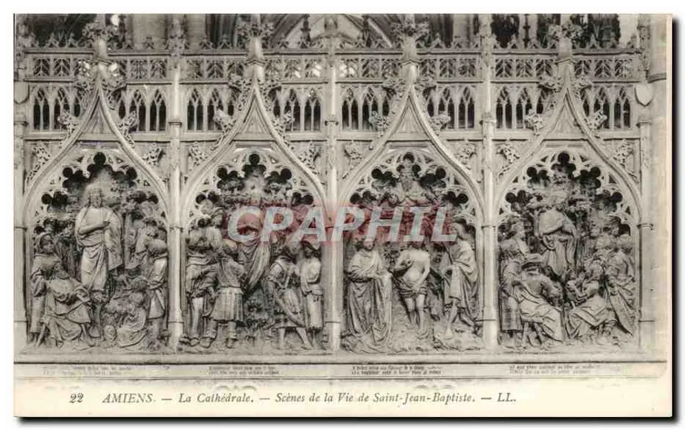 Amiens — Die Kathedrale — Szenen aus dem Leben des Johannes des Täufers — LL. - Vorderseite