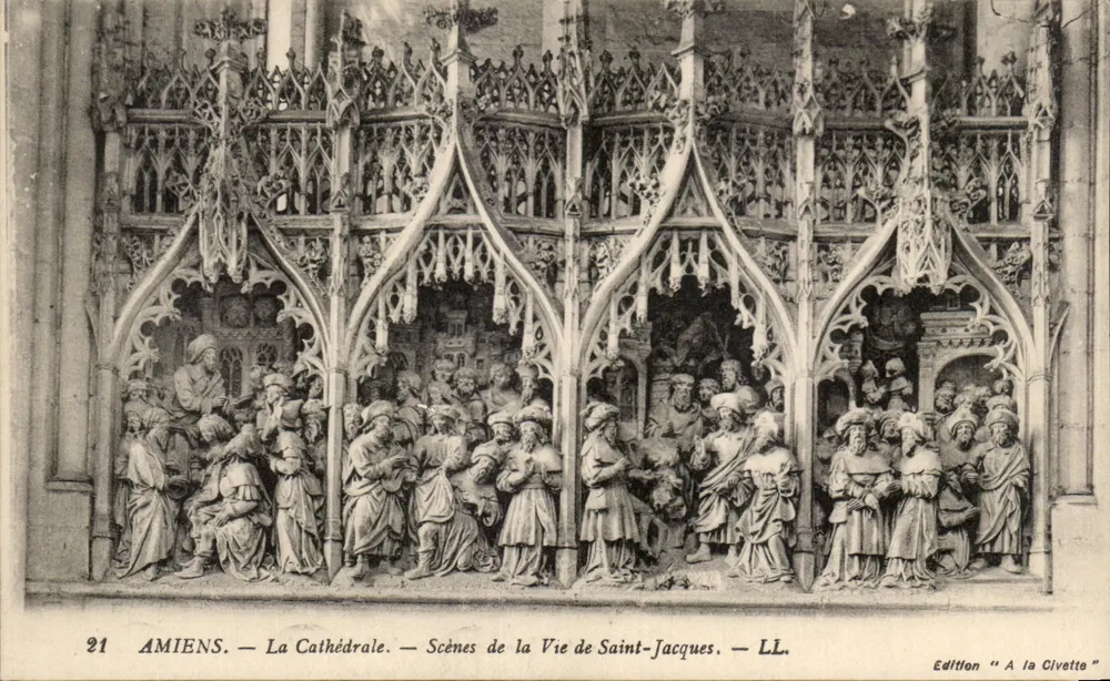 Amiens — Die Kathedrale — Szenen aus dem Leben des Heiligen Jakob — Edition 'A la Civette' - Vorderseite