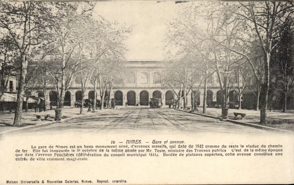 Nîmes — Station en avenue — Maison Universelle & Nouvelles Galeries, Nîmes, n°14 - Voorkant