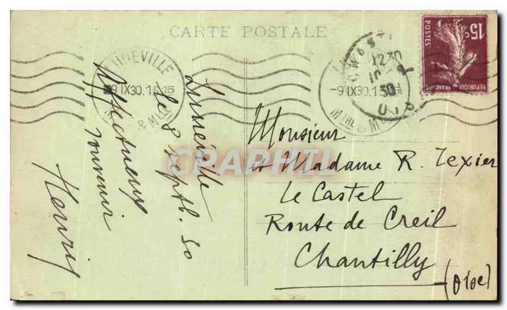 Lunéville im 18. Jahrhundert — Das Schloss, nach Héré — Quantin, lib. édit., Lunéville - Rückseite