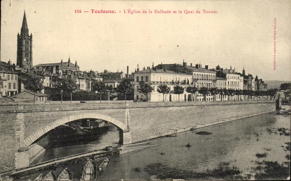 Toulouse — Die Kirche der Dalbade und der Quai de Tounis — Labouche Frères Toulouse, Nr. 114 - Vorderseite