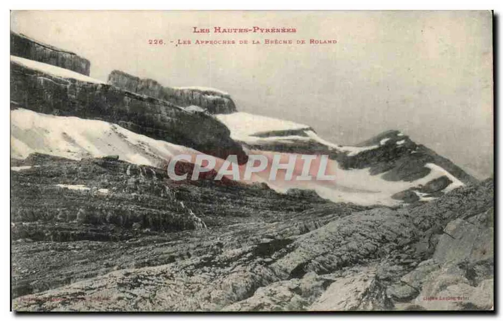 As Altas-Pirineus — As Aproximações da Brecha de Roland — Editor: L. F. Lévy, Lézignan - Frente