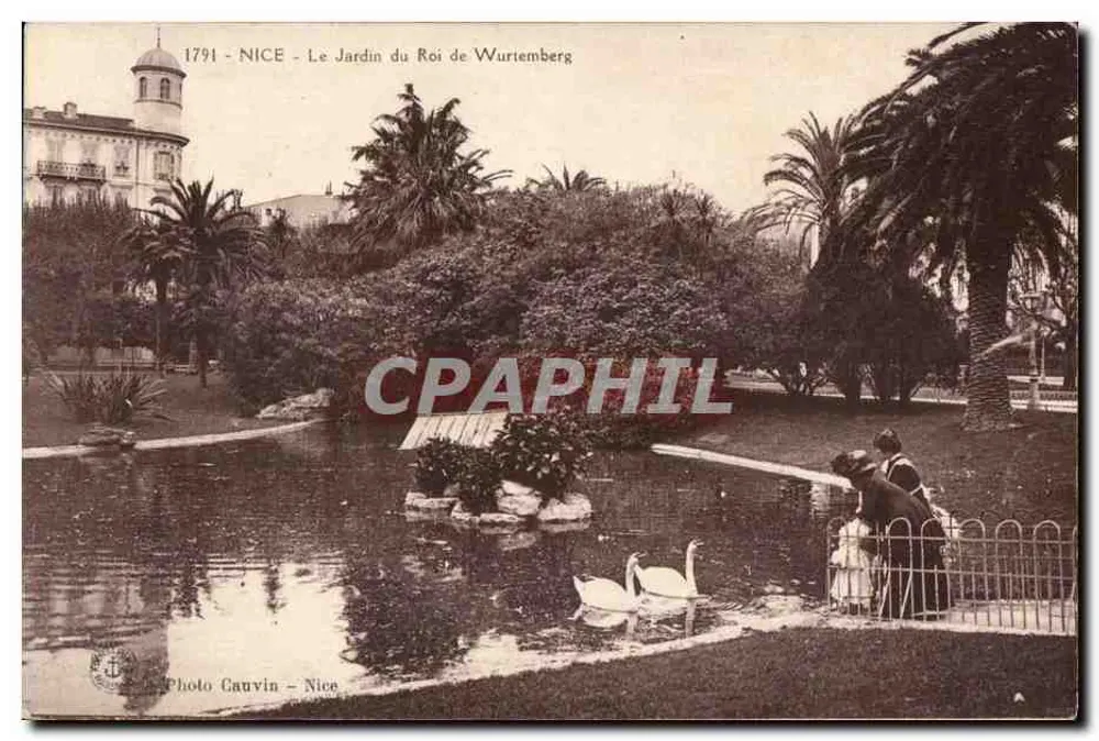 Nice - O Jardim do Rei de Wurtemberg — Foto Cauvin - Nice - Frente