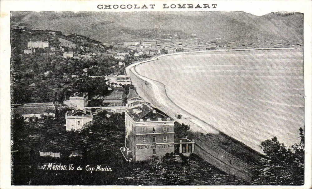 Menton. Vista do Cap Martin — Chocolat Lombart, editor - Frente