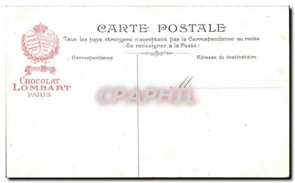 Menton. Vista do Cap Martin — Chocolat Lombart, editor - Verso