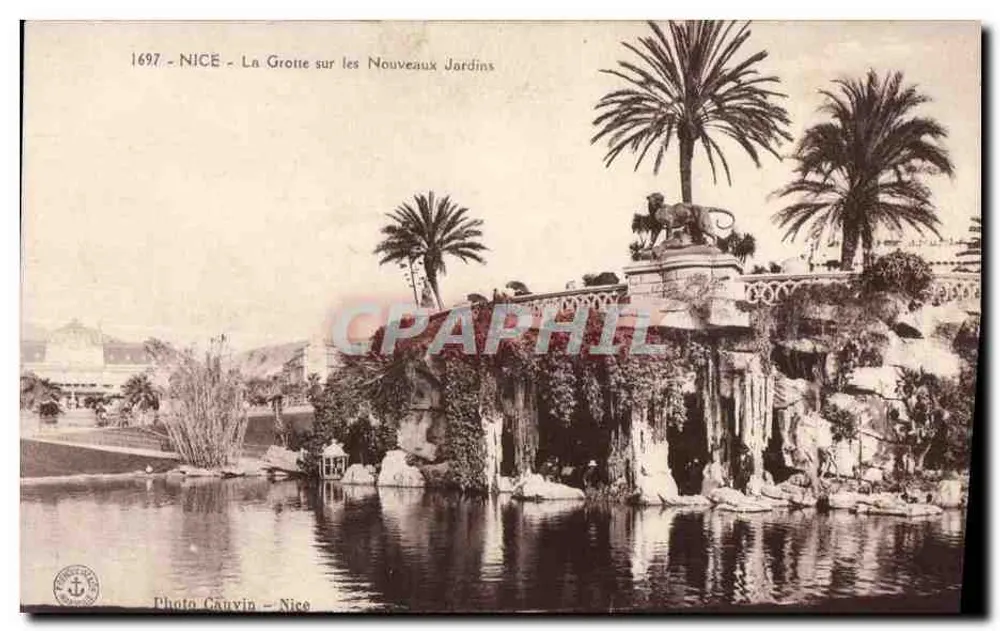 Nice - Die Höhle über den neuen Gärten — Foto Cauvin - Nice, Nr. 1697 - Vorderseite