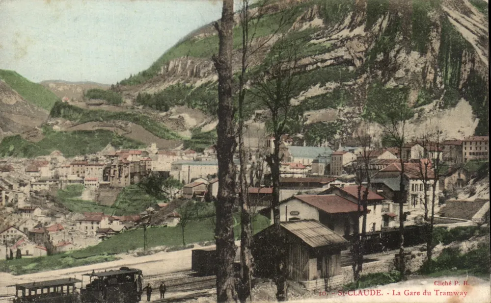 St-ClAUDE - La Gare du Tramway — Cliché P. R. — n°10 - Recto