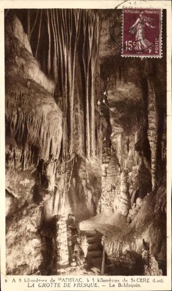 A Gruta de Presque — Padirac, Lot — O Baldaquino - Frente