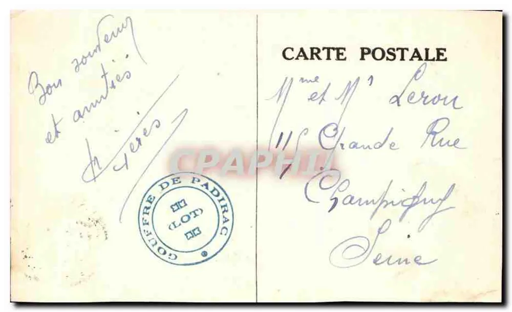 A Gruta de Presque — Padirac, Lot — O Baldaquino - Verso
