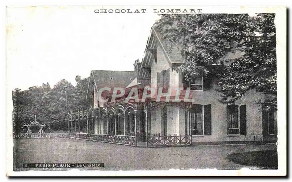 Paris-Plage - O Castelo — Chocolat Lombart, editor - Frente