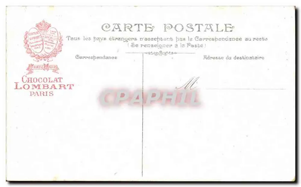 Paris-Plage - O Castelo — Chocolat Lombart, editor - Verso