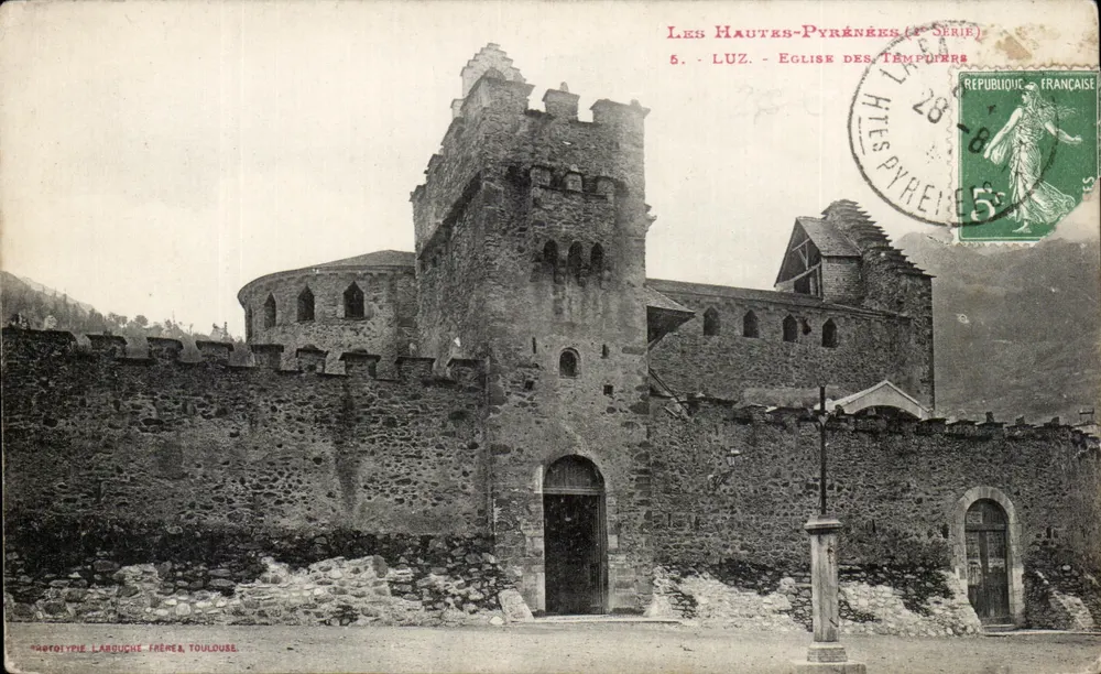 Luz - Igreja dos Templários — Hautes-Pyrénées (1ª série) — Hérotypie Larguche Frères, Toulouse - Frente