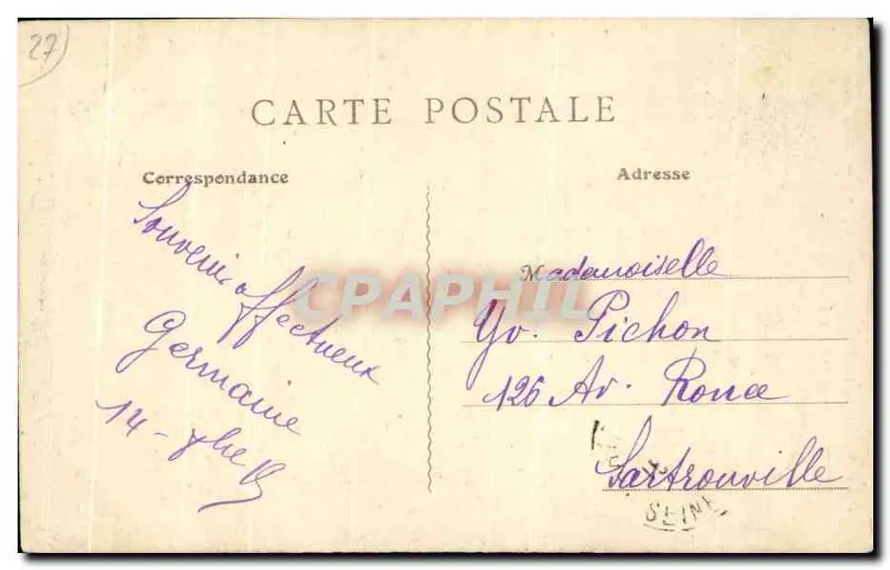 Gisors (Eure) — Innensicht der Kirche - Petite Neuf, Südseite — J. Bourgeix, Buchhändler-Verleger - Rückseite