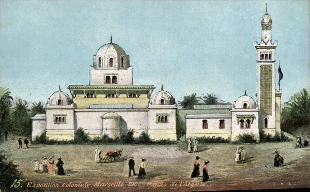 Palácio da Argélia — Exposição Colonial de Marselha 1906 — L.V.&C° - Frente
