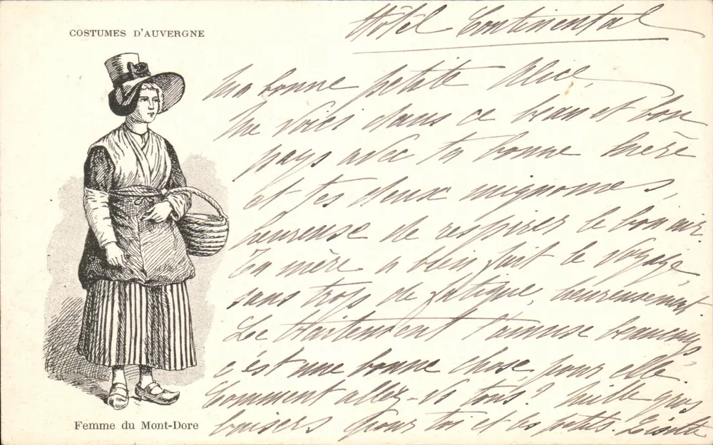 Frau von Mont-Dore — Trachten aus der Auvergne — Verlag nicht sichtbar - Vorderseite