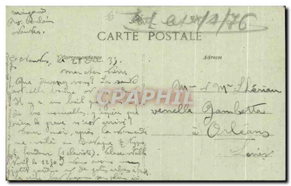 Estray (Calvados) — A Igreja e o carvalho — Lovasseur, fot.-edit., Flers - Verso