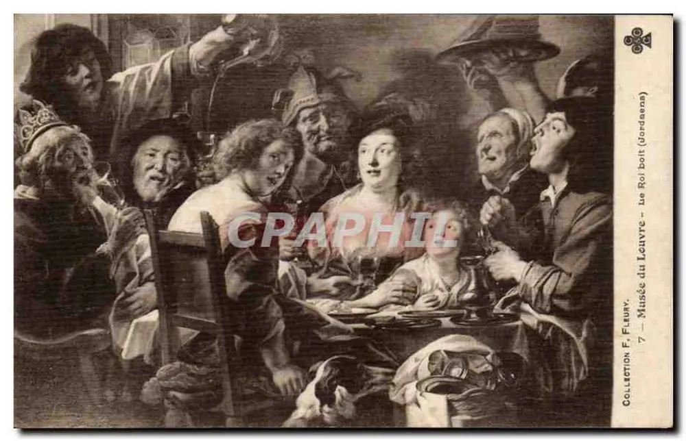 Weihnachtswacht — Ansicht eines Bildes aus dem Louvre-Museum — Sammlung F. Fleury - Vorderseite