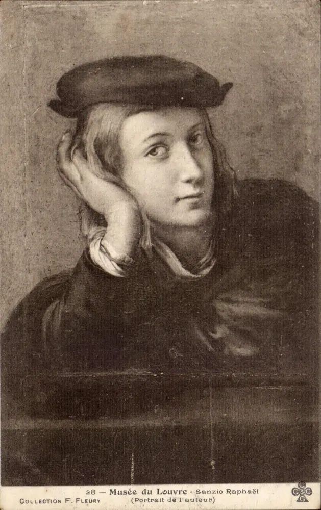 Portrait des Autors — Sanzio Raphael — Sammlung F. Fleury, Nr. 28 - Vorderseite