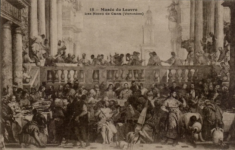 As Bodas de Cana — Museu do Louvre — Editor F. Fleury, n°18 - Frente