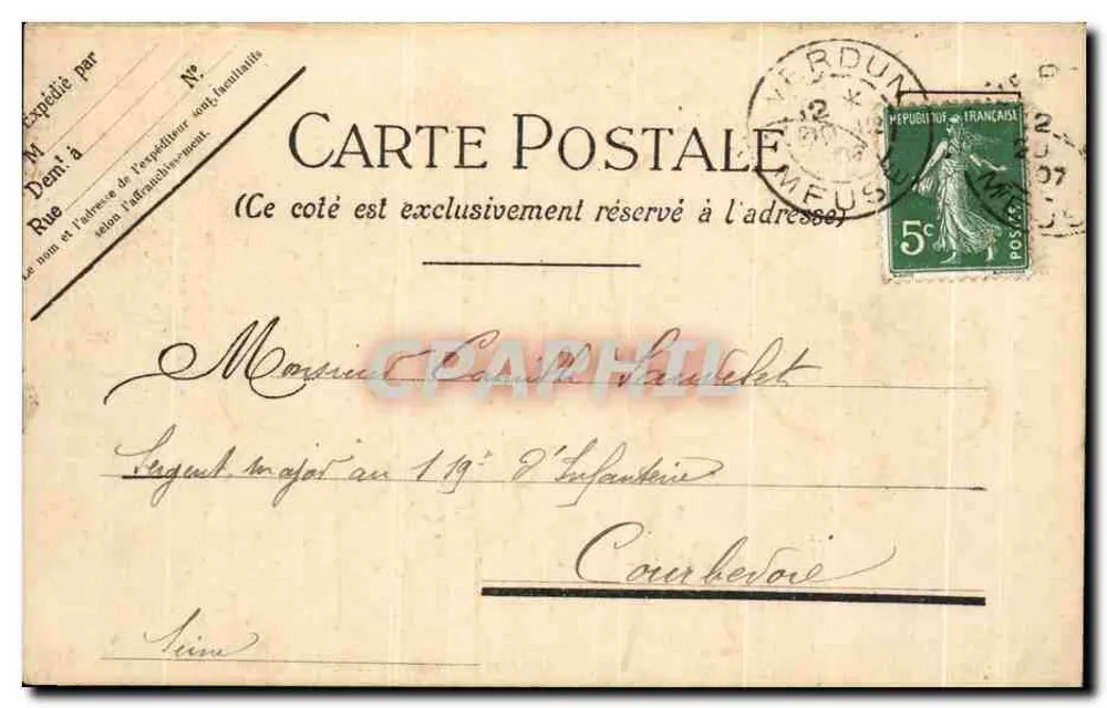 Verdun — Ansicht der Meuse, Offizierskasino, Chaussée-Turm, Theater — TONGIMED-ANGOULÊME - Rückseite