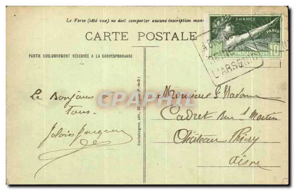 La Bourboule - Place de la Victoire und La Roche-des-Fées — a.d'o. - 828 - Rückseite