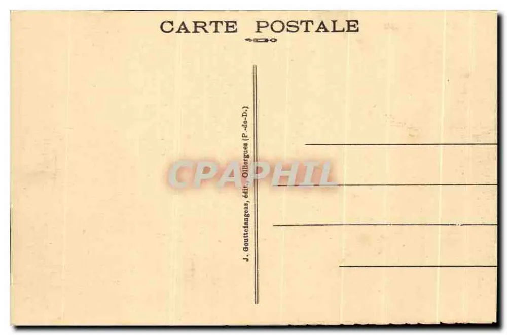O Puy de Sancy (1886 m. de altitude) — Auvergne — G. D'O, n° 1438 - Verso