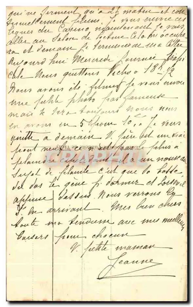 Vichy - Rue du Président Wilson — Ansicht der Straße mit Fahrzeugen und Geschäften — unbekannter Verlag, n° 127 - Rückseite