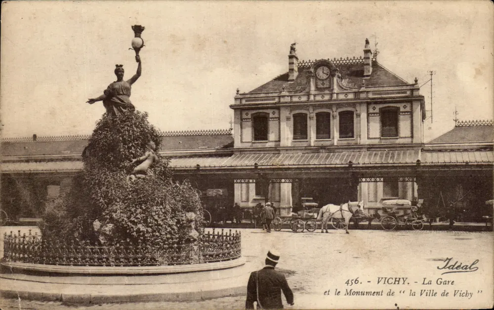 Vichy - Die Station und das Monument von « la Ville de Vichy » — Idéal, n° 456 - Vorderseite