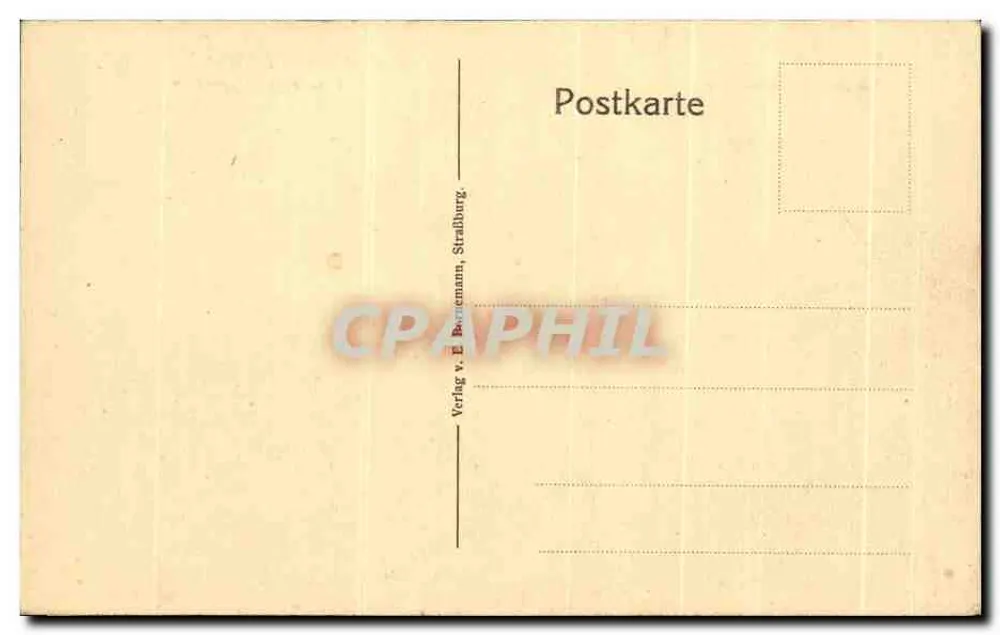 Estrasburgo (Alsácia) — Templo da Garnison — Verlag v. E. Borremann, Straßburg - Verso