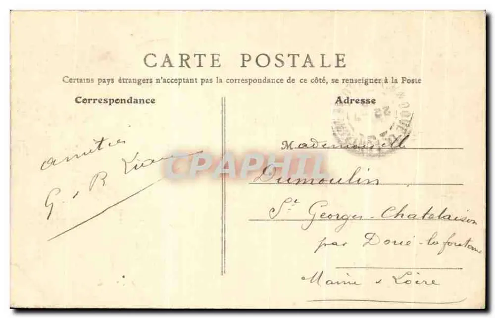 Vittel - Avenue Ambroise Bouloumié — Les Vosges Illustrées, Verleger B. F., Paris, n°5 - Rückseite