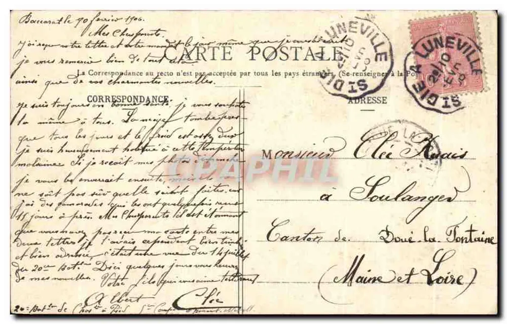 Die Hochvogesen — Gérardmer — La Roche du Diable — Imp. Ad. Welck — Saint-Dié — Nr. 4084 — Cl. M. - Rückseite