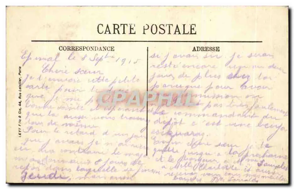Épinal — Der Kanal und der Quai des Bons-Enfants — Edition des Magasins Réunis - Rückseite