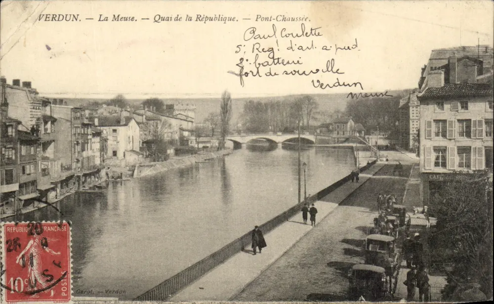 Verdun — Die Meuse — Quai de la République — Pont-Chaussée - Vorderseite