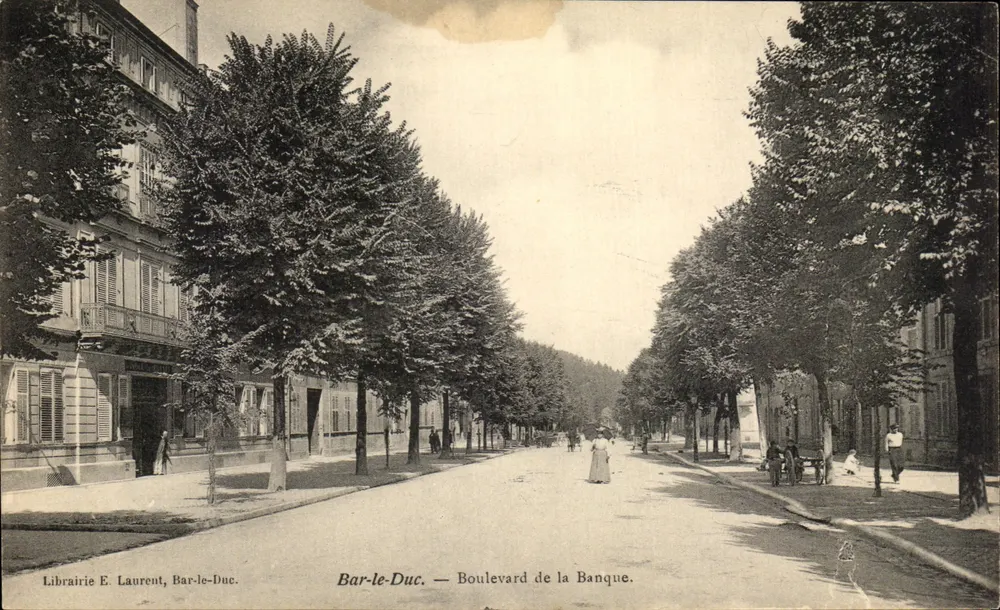 Bar-le-Duc — Bulwar Banku — Książnica E. Laurent - Awers