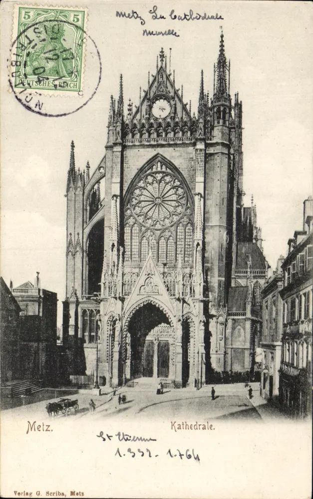 Metz — A Nova Catedral — Verlag G. Scriba, Metz - Frente