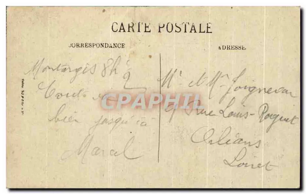 Montargis — La Rue Dorée — Edit J.G. - Verso