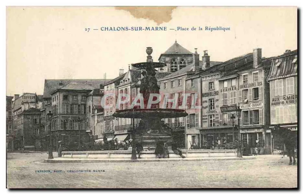 Chalons-sur-Marne — Place de la République — Editor: Pererson, Chalons-sur-Marne, n°27 - Frente