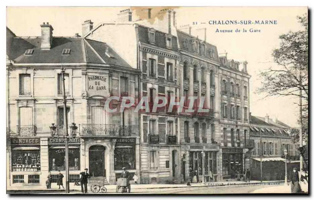 Chalons-sur-Marne — Avenida da Estação — Pressin, Chalons-sur-Marne - Frente