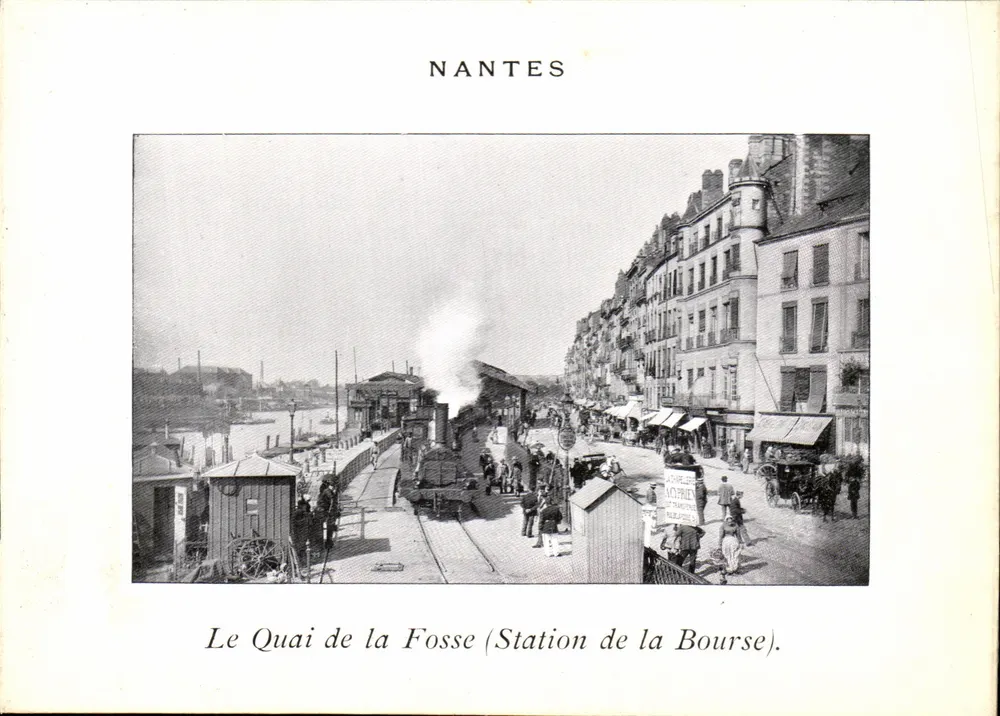 NANTES — Ansicht des Quais de la Fosse (Station de la Bourse) — unbekannter Verleger - Vorderseite