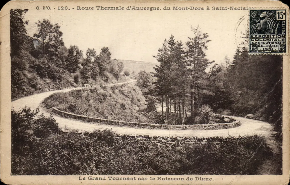 Der Große Bogen am Fluss Diane — Thermalstraße der Auvergne, von Mont-Dore nach Saint-Nectaire — G.D'O. Nr. 120 - Vorderseite