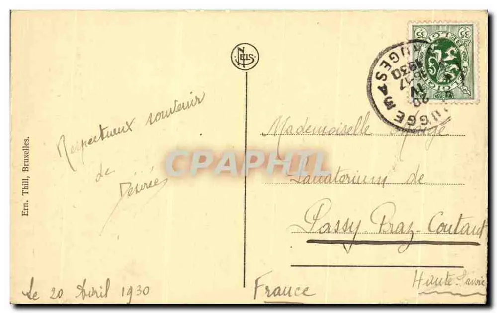 Bruges - Basilique du Saint-Sang — éditeur N. LELIS, n° 1350 - Verso