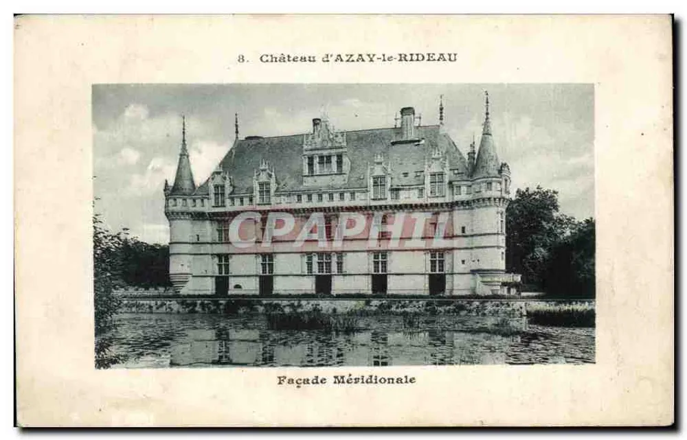 Castelo d'Azay-le-Rideau — Facha Meridional — série 8 - Frente