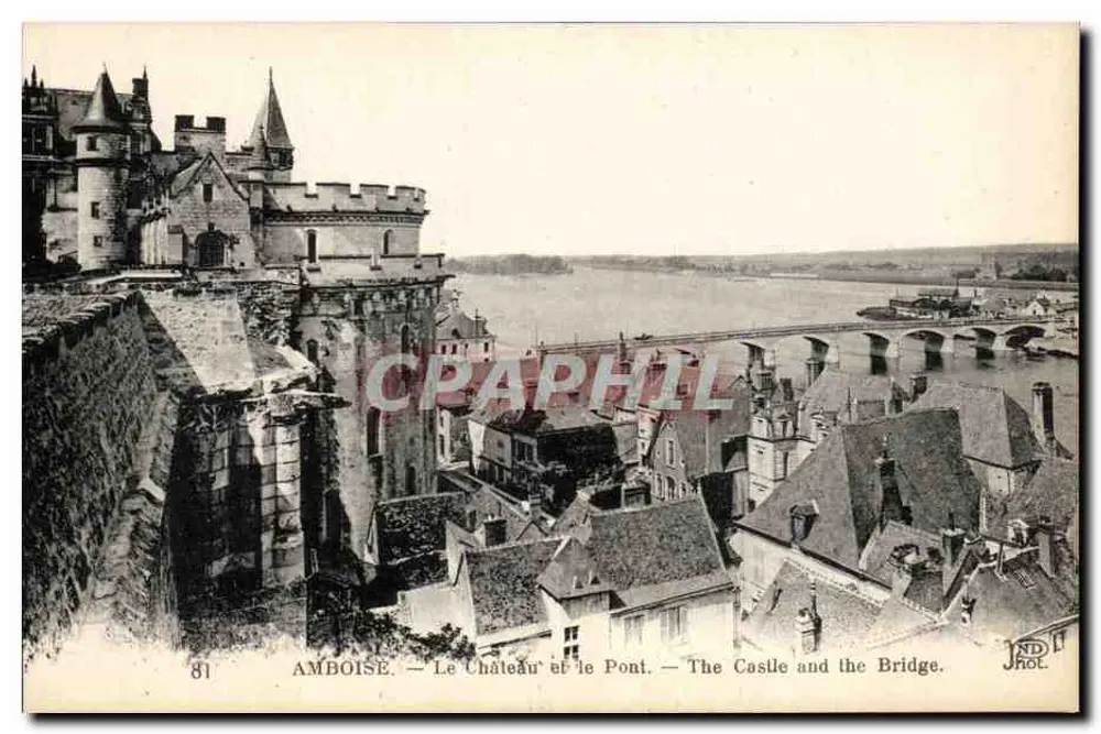 Amboise — Schloss und Brücke — J.Hol. - Vorderseite