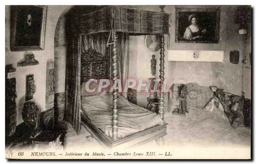 Nemours — Innenraum des Museums — Zimmer von Louis XIII — LL. - Vorderseite